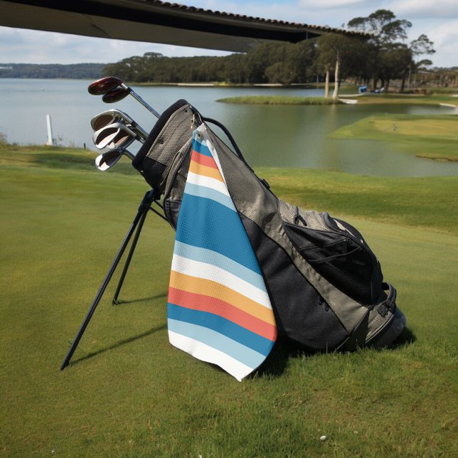 Serviette De Golf Bandes arc-en-ciel estivales (golf towel)