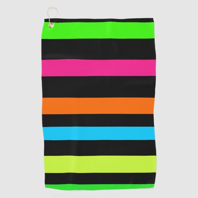 Serviette De Golf Bandes néon (Devant)