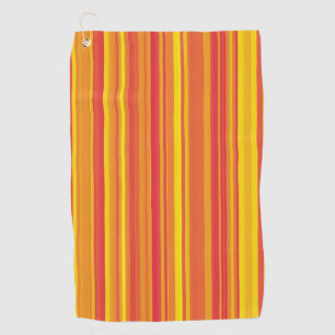 Serviette De Golf Bandes Orange Rouge Jaune