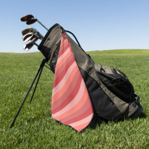 Serviette De Golf Bandes roses de corail