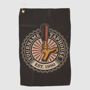 Serviette De Golf Bar à bière artisanale de brasserie personnalisé N