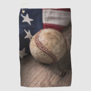 Serviette De Golf Base-ball et drapeau