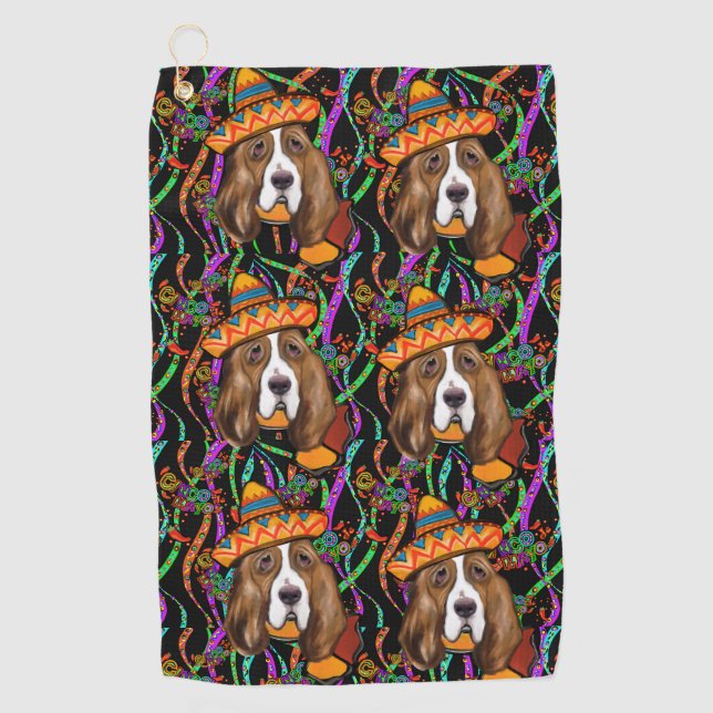 Serviette De Golf Basset hound (Devant)