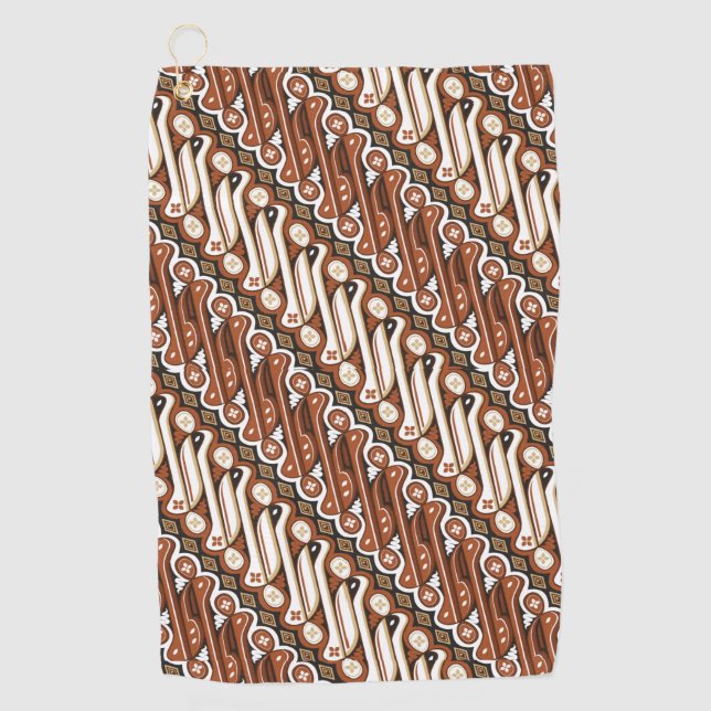 Serviette De Golf Batik indonésien motif (Devant)