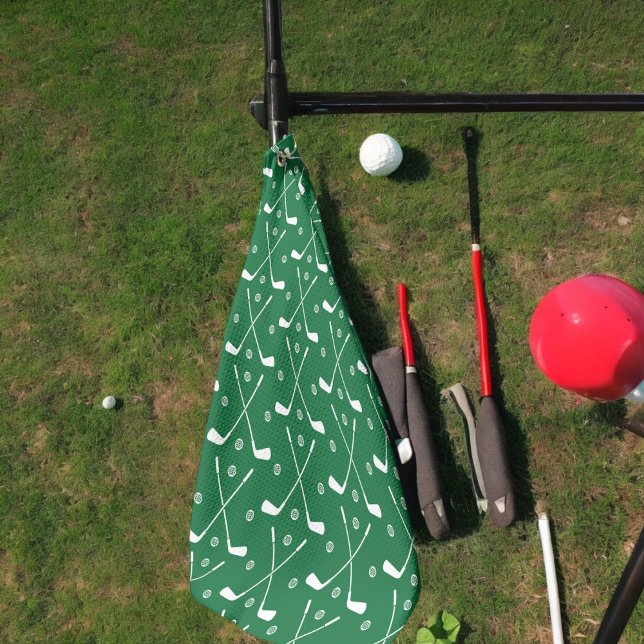 Serviette De Golf Bâton de golf vert (Golf Towel)