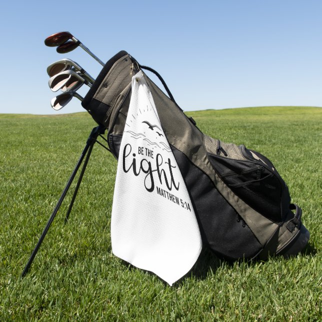 Serviette De Golf Be the Light Bible Verse Golf Towel (Vert)