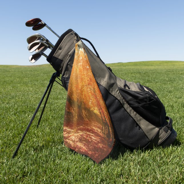 Serviette De Golf Beau automne (Vert)