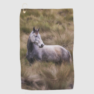 Serviette De Golf Beau Cheval gris coloré