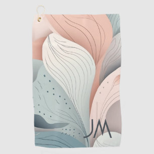 Serviette De Golf Beau design feuille pastel élégant