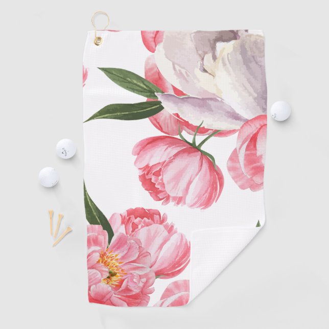 Serviette De Golf Beau Rose (En situation)