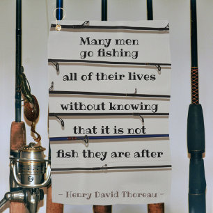 Serviette De Golf Beaucoup d'hommes vont à la pêche Thoreau Citation