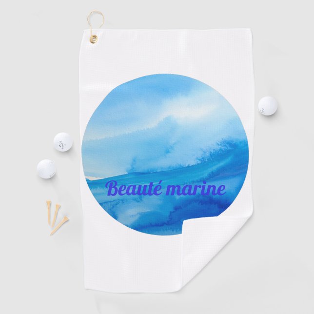 Serviette De Golf Beauté marine vague (En situation)