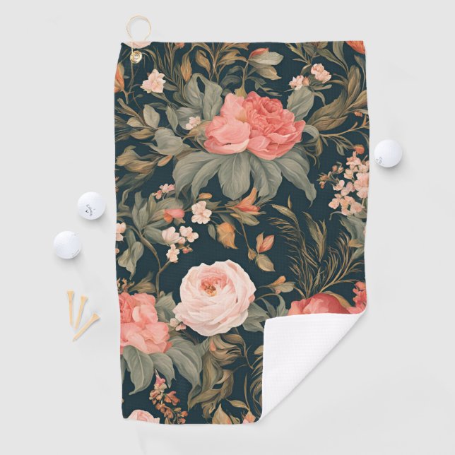 Serviette De Golf Beautiful Floral Rose Flowers (En situation)