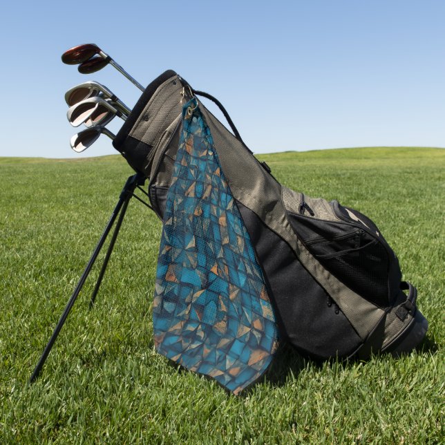 Serviette De Golf Beautiful Patchwork "Look" in Dark Teal (Vert)