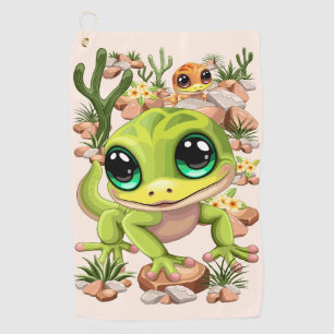 Serviette De Golf Bébé Geckos jote personnages de dessin