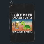 Serviette De Golf Beer Drinker I Like Beer And My Turtle Birthday<br><div class="desc">Beer Drinker I Like Beer And My Turtle Birthday</div>
