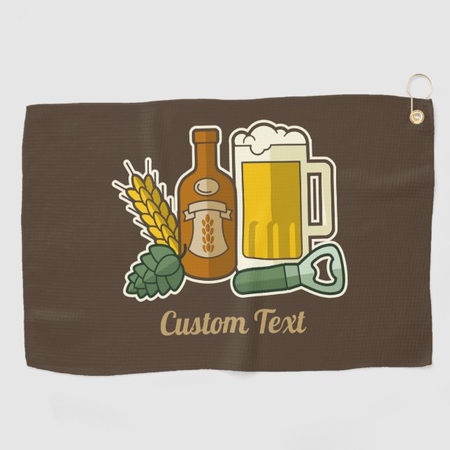 Serviette De Golf Beer Icons Golf Serviette (Horizontal)