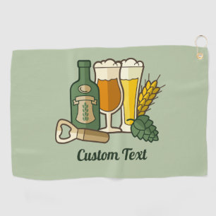 Serviette De Golf Beer Icons Golf Serviette