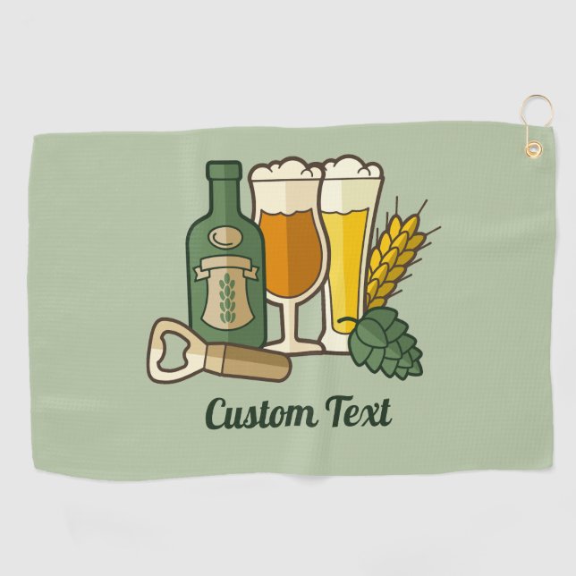 Serviette De Golf Beer Icons Golf Serviette (Horizontal)