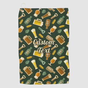 Serviette De Golf Beer Icons Motif Golf Serviette