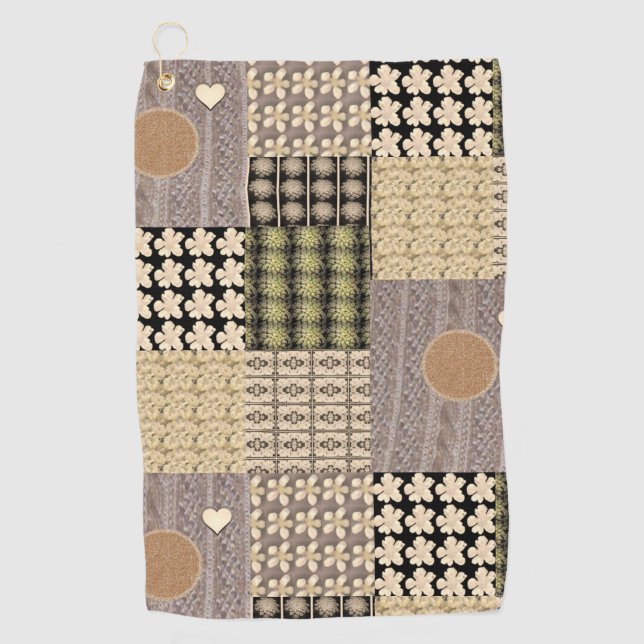 Serviette de golf Beige Green Brown (Devant)