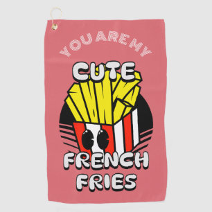 Serviette De Golf Belle Fries françaises, Fry Day personnalise la Sa