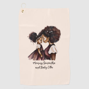 Serviette De Golf Belle maman et fille noire (24)