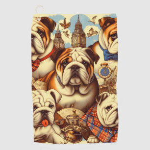 Serviette De Golf Belle peinture anglaise de Bulldog