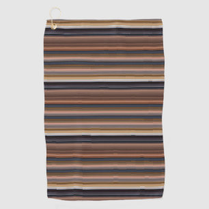 Serviette De Golf Belles rayures bleues brunes