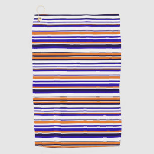 Serviette De Golf Belles rayures bleues orange