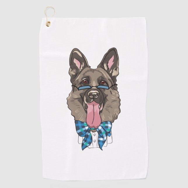 Serviette De Golf Berger allemand (Devant)