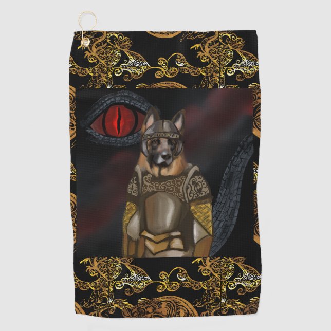 Serviette De Golf Berger Allemand            (Devant)