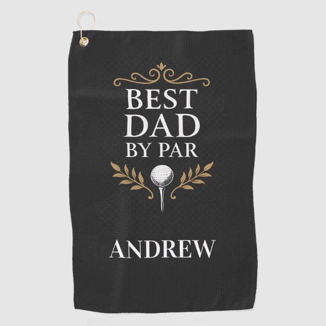 Serviette De Golf Best Dad by Par Custom Golf Towel (Devant)