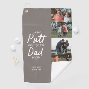 Serviette De Golf Best Dad By Par multi Photo Golf Fête des pères ta