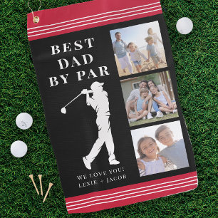 Serviette De Golf Best Dad by Par Photo Collage Fête des pères Cadea