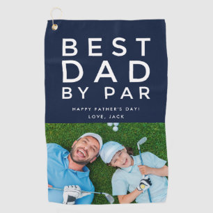 Serviette De Golf Best Dad By Par Photo Golf Fête des pères Cadeau
