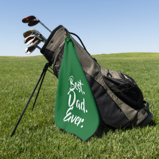 Serviette De Golf 'Best. Dad. Ever.' Green White Heartfelt