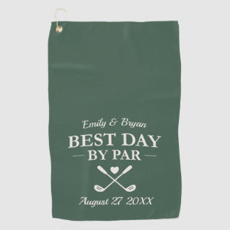 Serviette De Golf Best Day by Par Modern Personalized Wedding