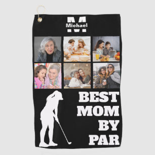 Serviette De Golf Best Mom By Par Golf avec Custom 6 Photos Golf Tow