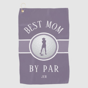 Serviette De Golf Best Mom By Par Golf Devis Monogrammé Purple Golf