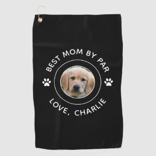 Serviette De Golf Best Mom By Par Par Dog Empreinte de patte Photo T