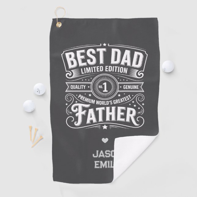 Serviette De Golf Best Papa Limited Edition Lance Oreiller (En situation)