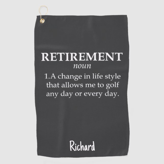 Serviette De Golf Best Retirement Gifts For Golfers Funny Retired (Devant)