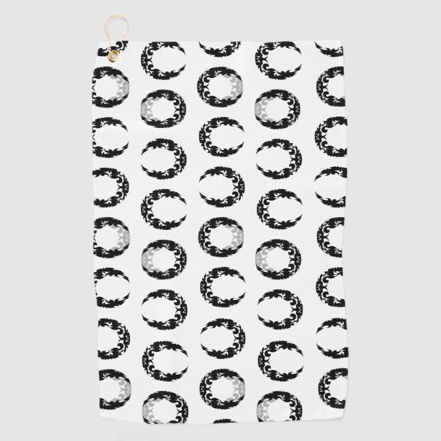 Serviette De Golf Bewitting Black Crescent Moon Silhouette (Devant)