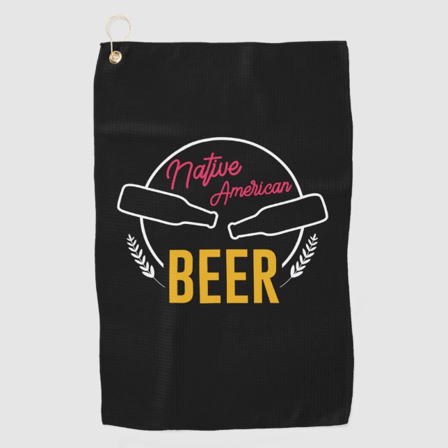 Serviette De Golf Bière amérindienne (Devant)