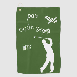 Serviette De Golf Bière Birdie Par Bogey Eagle Golfer Dit
