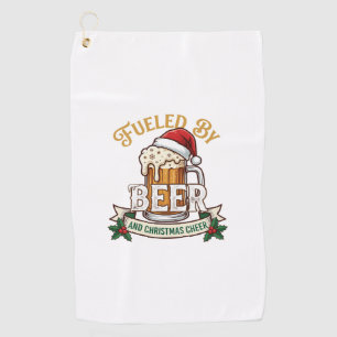 Serviette De Golf Bières Fêtées Mug de Joie de Noël Chapeau de Père 