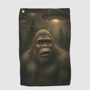 Serviette De Golf Bigfoot Sasquatch Alien UFO Funny