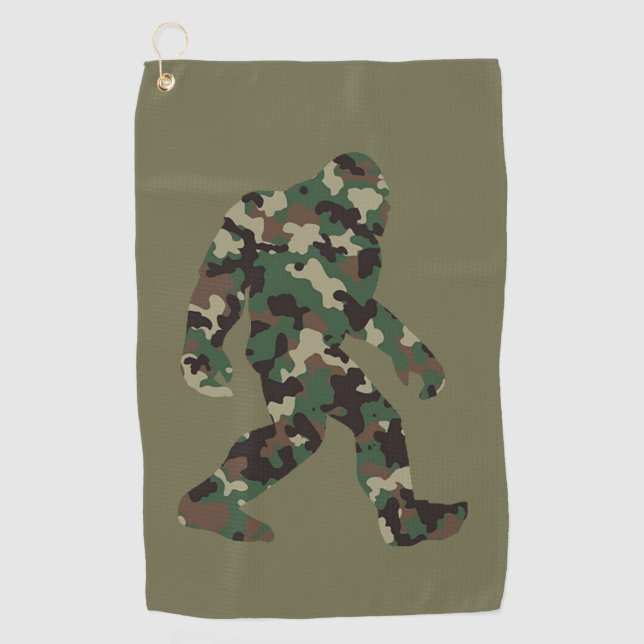 Serviette De Golf Bigfoot Sasquatch Camo      (Devant)