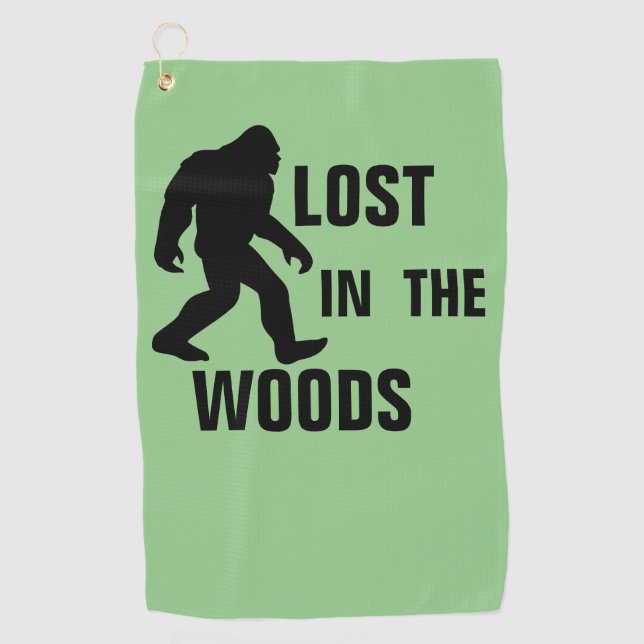 Serviette De Golf BIGFOOT / Sasquatch : PERDU DANS LES BOIS (Devant)